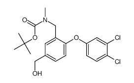 [2-(3,4-dichloro-phenoxy)-5-hydroxymethyl-benzyl]-methyl-carbamic acid tert-butyl ester Structure