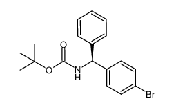 (S)-N-tert-butyloxycarbonyl-α-(4-bromophenyl)benzylamine结构式