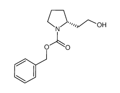 (2R)-N-benzyloxycarbonyl-2-(2-hydroxyethyl)pyrrolidine结构式