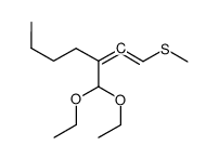 3-(diethoxymethyl)-1,2-heptadienyl methyl sulfide Structure