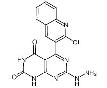 5-(2-chloroquinolinyl)-7-hydrazinopyrimido[4,5-d]pyrimidine-2,4(1H,3H)-dione Structure