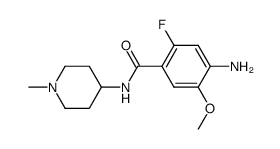4-amino-5-methoxy-2-fluoro-N-(1-methyl-piperidin-4-yl)-benzamide Structure