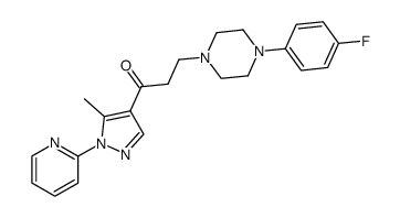 3-[4-(4-fluoro-phenyl)-piperazin-1-yl]-1-(5-methyl-1-pyridin-2-yl-1H-pyrazol-4-yl)-propan-1-one Structure