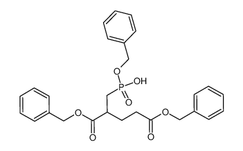 2-(benzyloxy-hydroxy-phosphorylmethyl)-pentanedioic acid dibenzyl ester结构式