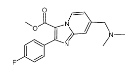 7-dimethylaminomethyl-2-(4-fluorophenyl)imidazo[1,2-a]pyridine-3-carboxylic acid methyl ester Structure