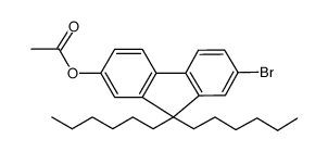 7-bromo-9,9-di-n-hexylfluoren-2-yl acetate结构式