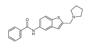 N-(2-pyrrolidin-1-ylmethyl-benzo[b]thiophen-5-yl)-benzamide Structure