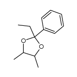 2-ethyl-4,5-dimethyl-2-phenyl-1,3-dioxolane Structure