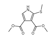 dimethyl 2-methylthio-1H-pyrrole-3,4-dicarboxylate结构式