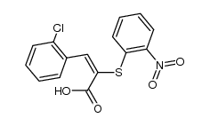 3-(2-chloro-phenyl)-2-(2-nitro-phenylsulfanyl)-acrylic acid结构式