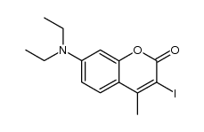 3-iodo-4-methyl-7-diethylaminocoumarin结构式