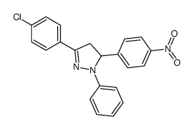 5-(4-chlorophenyl)-3-(4-nitrophenyl)-2-phenyl-3,4-dihydropyrazole Structure