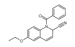 6-ethoxy-1-benzoyl-1,2-dihydro-quinoline-2-carbonitrile结构式