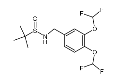 N-[3,4-bis(difluoromethoxy)benzyl]-2-methylpropane-2-sulfinamide结构式