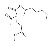 methyl 3-(3-acetyl-2-oxo-5-pentyloxolan-3-yl)propanoate Structure