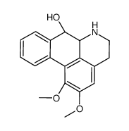 (6aS,7S)-1,2-dimethoxy-5,6,6a,7-tetrahydro-4H-dibenzo[de,g]quinoline-7-ol结构式