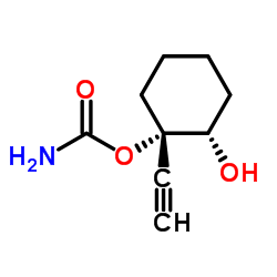 反-1,2-环己二醇-1-乙炔-1-氨基甲酸酯结构式