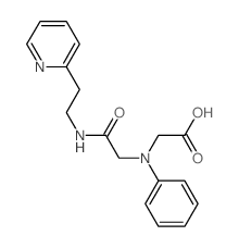 [{2-Oxo-2-[(2-pyridin-2-ylethyl)amino]-ethyl}(phenyl)amino]acetic acid结构式