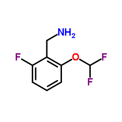 2-(Difluoromethoxy)-6-fluorobenzyl amine Structure