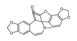 7-methylspiro[[1,3]dioxolo[4,5-h][3]benzazepine-6,6'-furo[3,2-g][1,3]benzodioxole]-5,7'-dione结构式