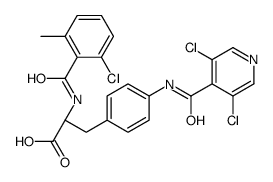 N-(2-Chloro-6-methylbenzoyl)-4-[(3,5-dichloroisonicotinoyl)amino] -L-phenylalanine Structure