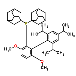 2-(二-1-金刚烷基膦基)-3,6-二甲氧基-2',4',6'-三异丙基-1,1'-联苯结构式