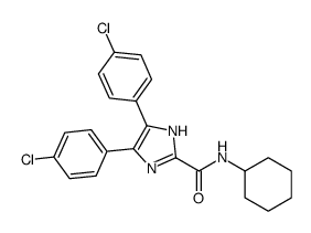 4,5-bis(4-chlorophenyl)-N-cyclohexyl-1H-imidazole-2-carboxamide Structure
