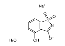 4-hydroxy-1,2-benzisothiazol-3(2H)-one 1,1-dioxide sodium salt hydrate Structure