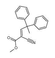 methyl (E)-2-cyano-4,4-diphenyl-2-pentenoate结构式
