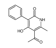 5-acetyl-4-hydroxy-6-methyl-3-phenyl-2(1H)-pyridinone结构式