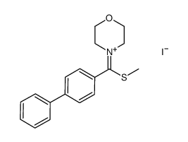 4-([1,1'-biphenyl]-4-yl(methylthio)methylene)morpholin-4-ium iodide结构式