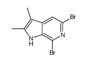 5,7-dibromo-2,3-dimethyl-1H-pyrrolo[2,3-c]pyridine Structure