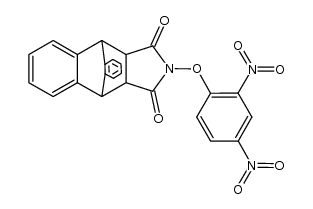 2,3-(9,10-dihydroanthacene-endo-9,10-diyl)-N-(2,4-dinitrophenoxy)succinimide Structure