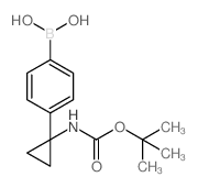 (4-(1-((TERT-BUTOXYCARBONYL)AMINO)CYCLOPROPYL)PHENYL)BORONIC ACID Structure