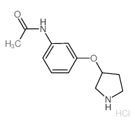 N-[3-(3-Pyrrolidinyloxy)phenyl]acetamide hydrochloride Structure
