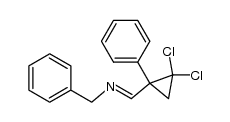 1-((benzylimino)methyl)-2,2-dichloro-1-phenylcyclopropane Structure