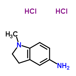 1-甲基吲哚啉-5-胺二盐酸盐结构式