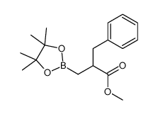 2-Benzyl-3-methoxy-3-oxopropylboronic acid Pinacol Ester结构式