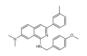 N1-(4-甲氧苄基)-N7,N7二甲基-3-(间甲苯基)异喹啉-1,7-二胺结构式