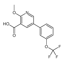 2-methoxy-5-[3-(trifluoromethoxy)phenyl]pyridine-3-carboxylic acid结构式