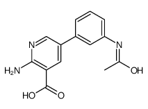 5-(3-acetamidophenyl)-2-aminopyridine-3-carboxylic acid Structure