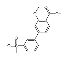 2-methoxy-4-(3-methylsulfonylphenyl)benzoic acid Structure