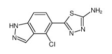 5-(4-chloro-1H-indazol-5-yl)-1,3,4-thiadiazol-2-ylamine结构式