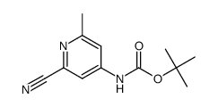 tert-butyl (2-cyano-6-methyl-pyridin-4-yl)carbamate Structure