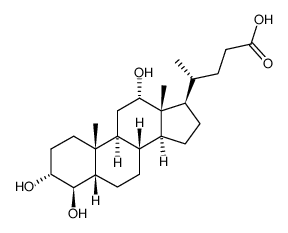 3α,4β,12α-trihydroxy-5β-cholan-24-oic acid Structure