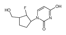 1-[(1S,2R,3S)-2-fluoro-3-(hydroxymethyl)cyclopentyl]pyrimidine-2,4-dione结构式