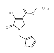 4-羟基-5-氧代-1-(2-噻吩甲基)-2,5-二氢-1H-吡咯-3-羧酸乙酯结构式