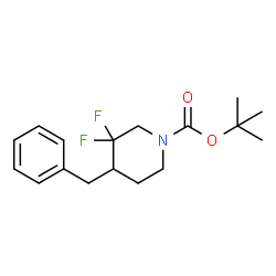 tert-butyl 4-benzyl-3,3-difluoropiperidine-1-carboxylate Structure