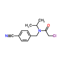 2-Chloro-N-(4-cyanobenzyl)-N-isopropylacetamide结构式