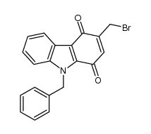 9-benzyl-3-(bromomethyl)-9H-carbazole-1,4-dione Structure